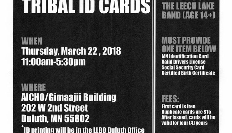 Tribal ID Flyer Duluth