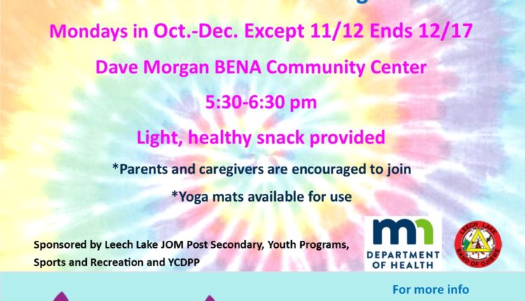 mondays in Oct-Dec. yoga