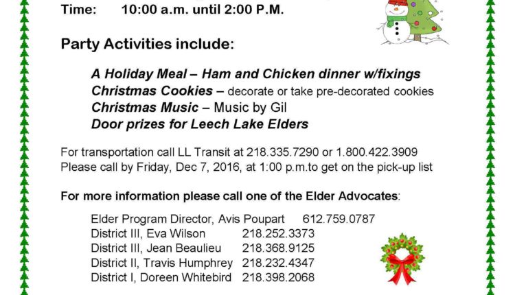 2018 Leech Lake Elder Christmas Party